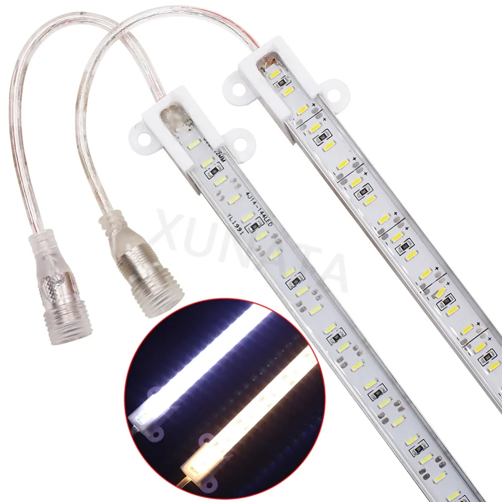 

10W 12V Led Bar Light SMD 4014 0.5m 72Leds 1M 144Leds IP65 Led Strip Waterproof Hard Rgb Led + DC Connector Decorations for Home