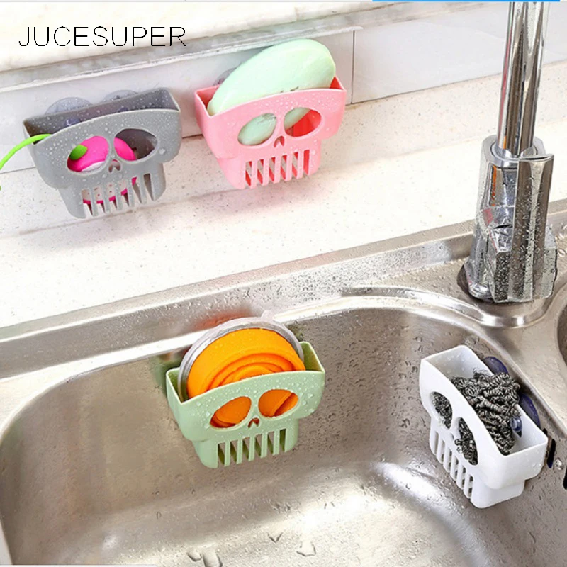 

JUCESUPER Kitchen Rag Rack Multi-Function Dish Cloth Storage Drain Rack Free Punch Sponge Soap Rack Hanging Drain Basket Holder
