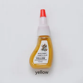 

2piece/lot yellow color Permanent Makeup Ink Lip Tattoo Ink Set Eyebrow Microblading Pigment