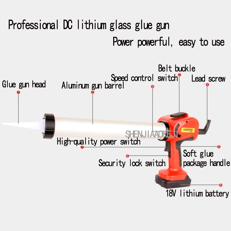 1 шт. профессиональный силиконовый пистолет 18 в|glass gun|battery silicone gunglue gun |