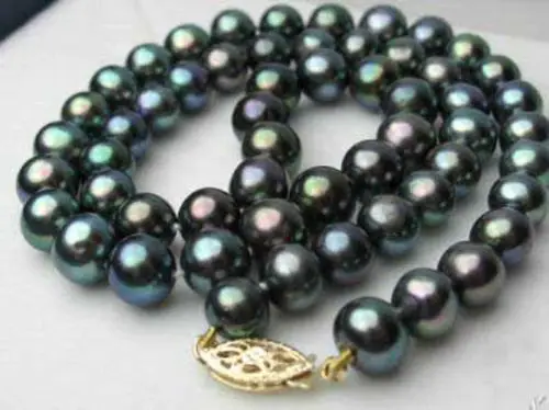 

FREE SHIPPING HOT sell new Style >>>>> 7-8mm Natural Black Akoay Cultured Pearl Necklace AA+