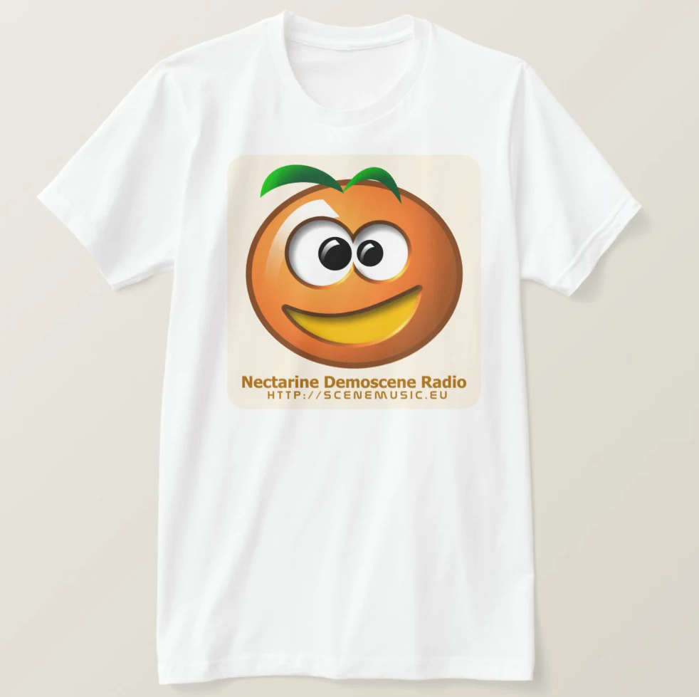 Printed Men T Shirt Cotton Short Sleeve Nectarine Demoscene Radio T