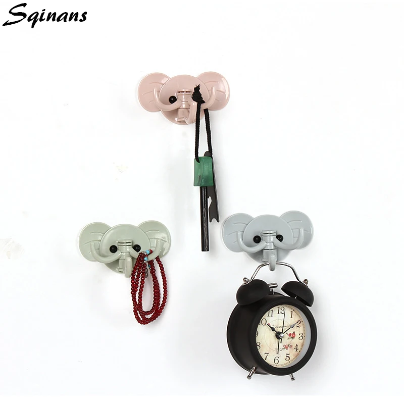 buy Sqinans Elephant 3D Key Holder Rack Clothes Hanger Key Storage Holder Wall Decorative Hooks Plastic Hat Bag Holder