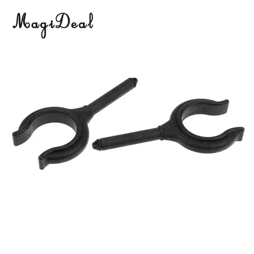 MagiDeal Durable 2Pcs Black Nylon Marine Boat Dinghy Oar Lock Rowlock Horn Side Mount Rowing Boat Kit for Kayak Canoe Yacht Acce