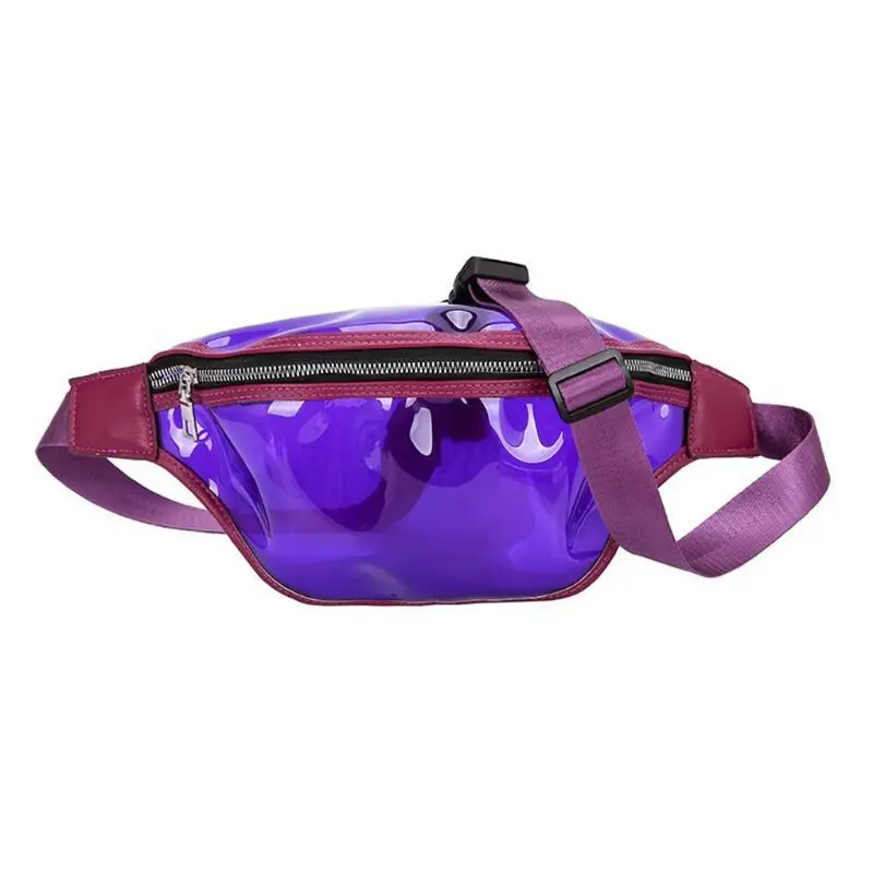 

Fashion Women Holographic Transparent Belt Bag Travel Hip Bum Purse Chest Phone Pouch Waist Fanny Pack