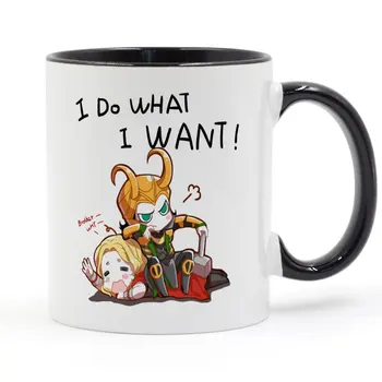 

I do what i want thor loki Mug Coffee Milk Ceramic Cup Creative DIY Gifts Home Decor Mugs 11oz T1036