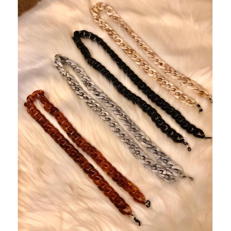 Fashion Acrylic Lanyard Mask Hanging Neck Chain Sunglasses Chain 21 Colors Glasses eyeglasses strap accessories