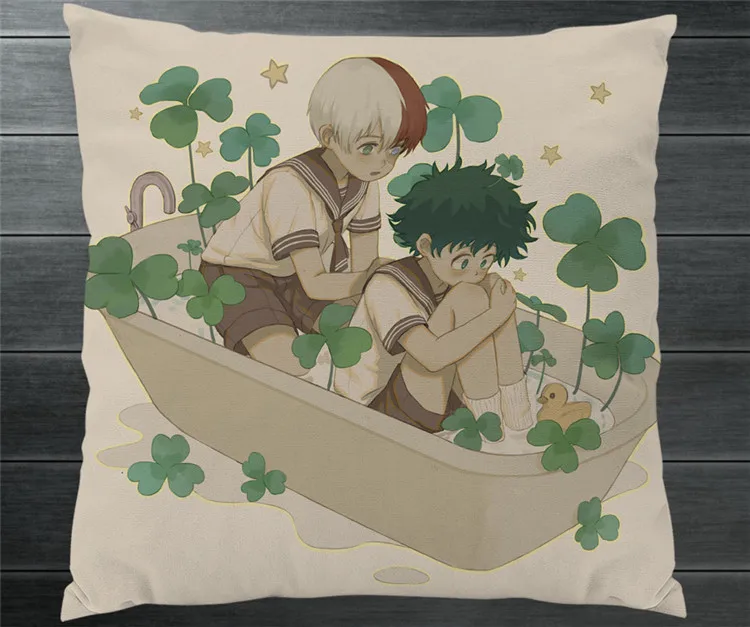 Манга Boku без мой герой Todoroki шото два боковых Подушка Чехол 40 х см для подушки