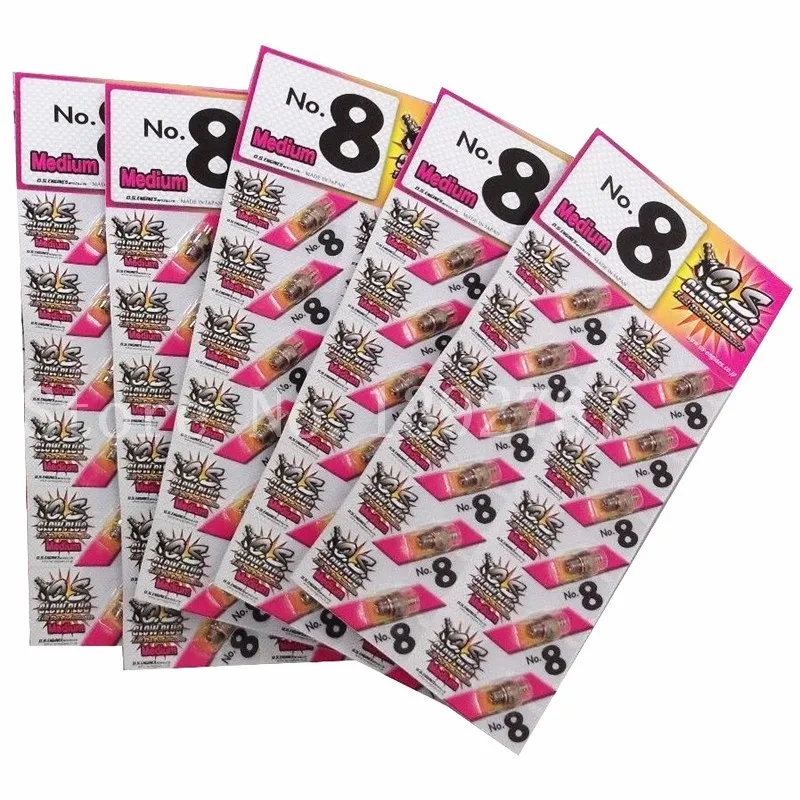 12 Pieces Glow Plug OS O.S. 8 No.8 #8 Standard Glow Plug Spark Medium For RC Car Truck Engine Remote Control Cars