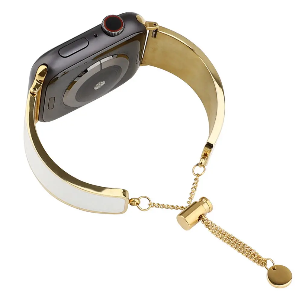Нержавеющая сталь ремешок для наручных часов Apple Watch, версии 40/44 мм, 38 мм/42 мм красочные замена металлический браслет для наручных часов iWatch, 5 4 3 2 1