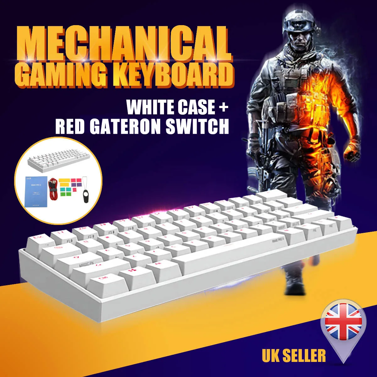 Koop Obins Anne Pro 2 60% NKRO Bluetooth 4.0 Type C RGB Mechanische Gaming Toetsenbord Gateron Schakelaar