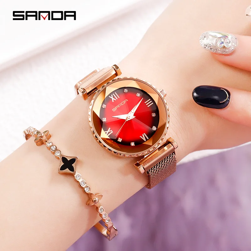 

2019 Purple Women Watch Waterproof Top Brand Luxury Ladies Watch Bracelet Crystal Clock Stainless Steel Strap Quartz Wristwatch