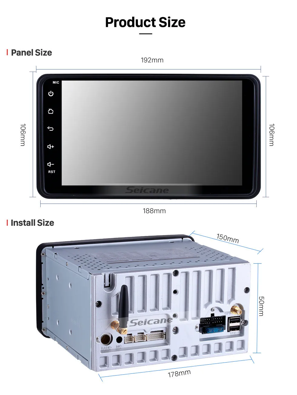 Perfect Seicane Android 9.0 7 Inch 8-core RAM 4GB Car Stereo Radio Head Unit GPS Navi Player for 2006-2010 2011 2012 Suzuki Jimny 15