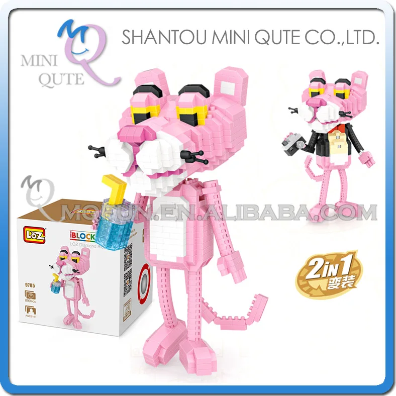 Мини Qute LOZ киноперсонажи kawaii Девочки Дети Розовая пантера фигурки подарок