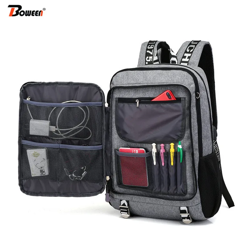 ##BUY Usb Charging Men Backpack Quality Multifunction Large Laptop Back Pack Oxford Bagpack for Teens School Bags Teenage Boys Backbag