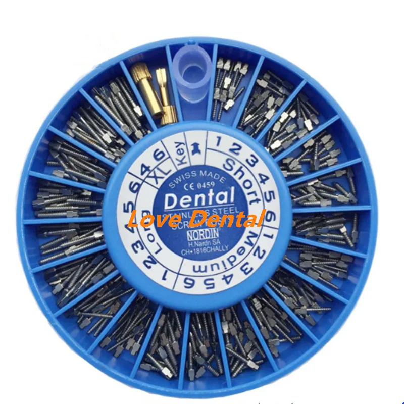 

Free shipping Nordin 240pc/set Dental Assorted Stainless Steel Conical Screw Posts Kit Refills