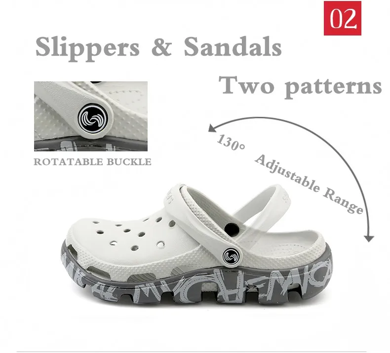 SERENE Brand Croc Summer Casual Sandals New Man Aqua Clog Slipper Hot Male Band Sandalias Swimming Shoe Ocean Beach Garden Shoes (4)