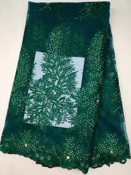 

Latest African Lace Fabric 2018 High Quality French Lace With Beads Nigerian Lace Fabrics For Wedding 2018 With Stones