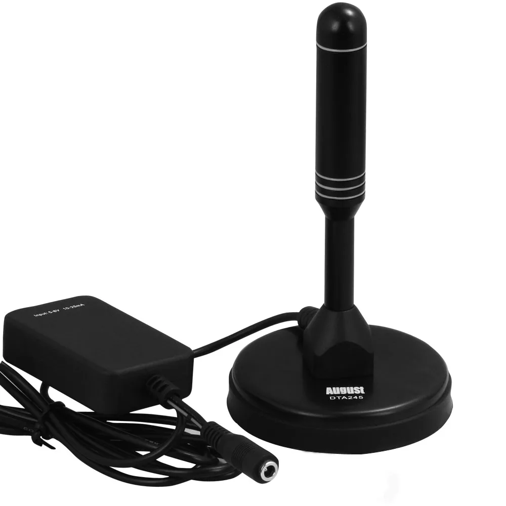 August DTA245 Portable TV Antenna for USB TV Tuner  ATSC Television  DAB Radio 