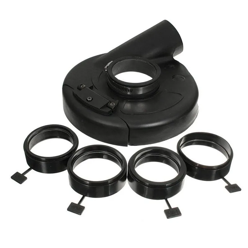 18cm/7" Vacuum Dust Shroud Cover for Angle Grinder Hand Grinding Accessory with 4pcs Locating Rings for Power Tools Accessories