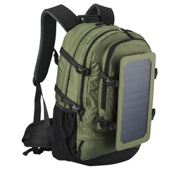 35L Solar Backpack Men Women Polyester Travel Shoulder Bag Cell Phone Charger' Solar Bag Sunpower Laptop Bag