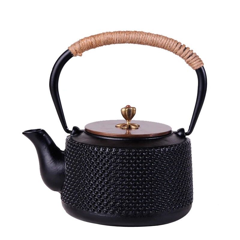 Япония Южная черная железная ручная чугунный чайник без покрытия домашний заваренный чай 1.0л