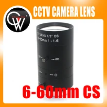 6 60mm 1 3 CS Lens CCTV Lens IR F1 6 Manual Zoom Manual Iris for