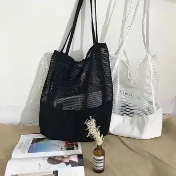 

FGGS-Fruit Shopping Bag Storage Ultra Reusable Grocery Bags Tote Canvas Net Fabric Bag