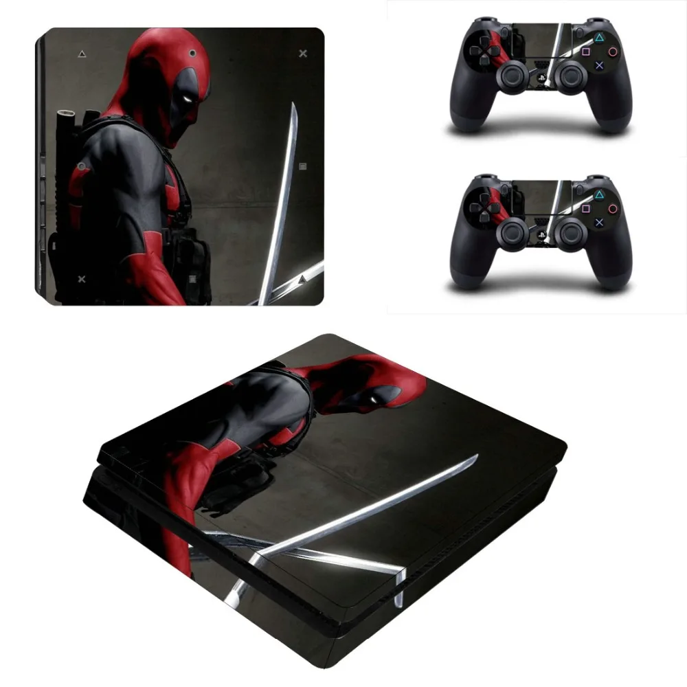 Film Deadpool PS4 Slim Skin Sticker For Sony PlayStation 4 Console and Controller Decal PS4 Slim Sticker Vinyl