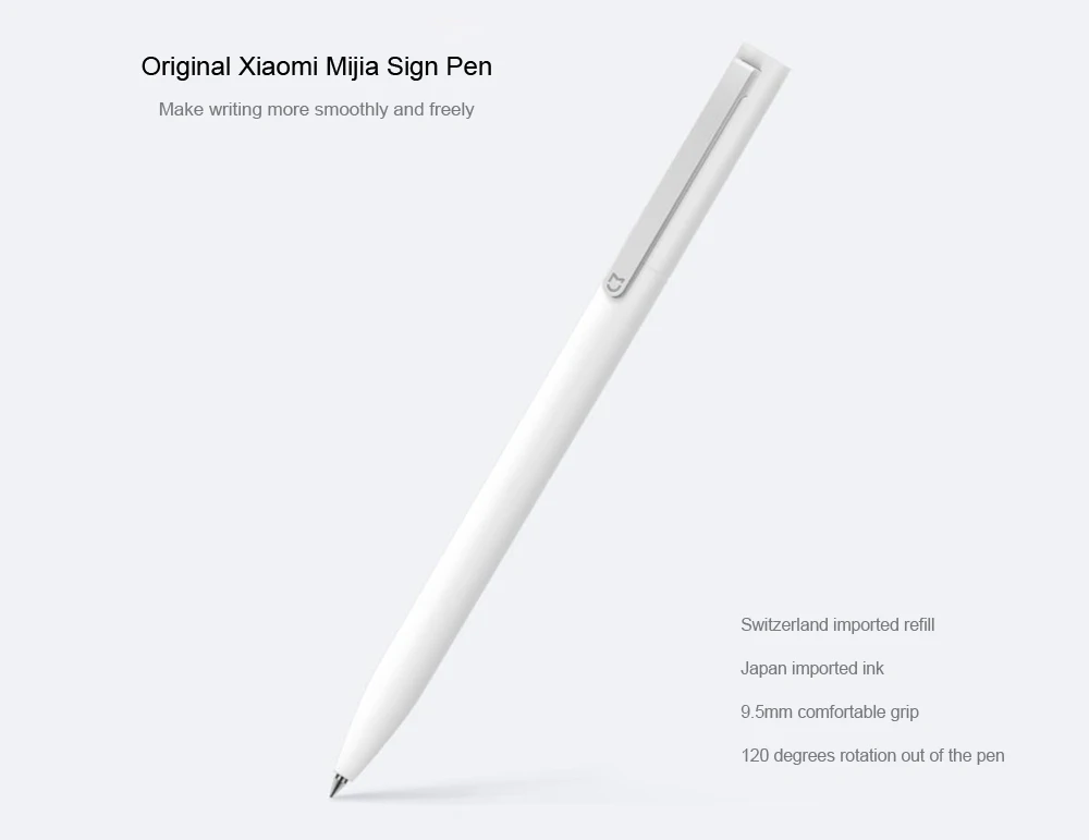 Xiaomi Mijia металлическая ручка 9,5 мм ручка для подписи MiKuni Япония черные чернила Швейцария заправка белого золота серебра с чехлом чехол