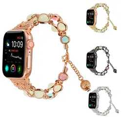 Женский браслет для apple watch band 38 мм 40 мм iwatch 4 band 44 мм 42 мм светящиеся украшения ремешок для часов для apple watch 4 AW807