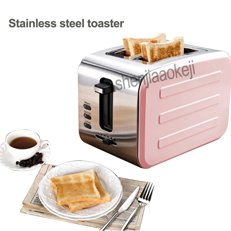 1pc Stainless steel toaster Two pieces of bread household breakfast machine six gear baking 220v 800w | Бытовая техника