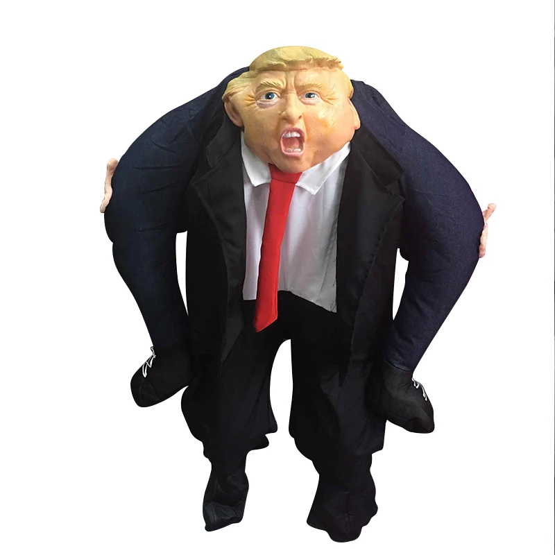 Passeio em Mim Trajes da Mascote Levar para trás Brinquedos Festa de Halloween Donald Trump Calças Festa Vestir-se Novidade Diversão Roupas Cosplay Disfraz 5 Donald trump calças festa vestir se passeio