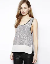 Leopard Women Vest Sleeveless Chiffon Shirt Plus Size Blouse Casual Tank Tops Summer