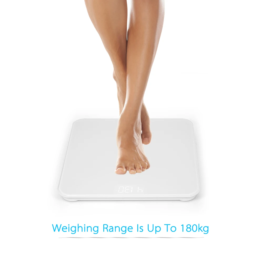 Электронные цифровые весы для ванной комнаты, электронные весы для домашнего тела, весы для здоровья, упрочненный стеклянный светодиодный дисплей 180 кг