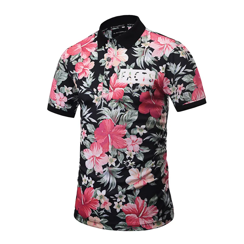 Floral Print Polo Shirt Hot Sale, 58 