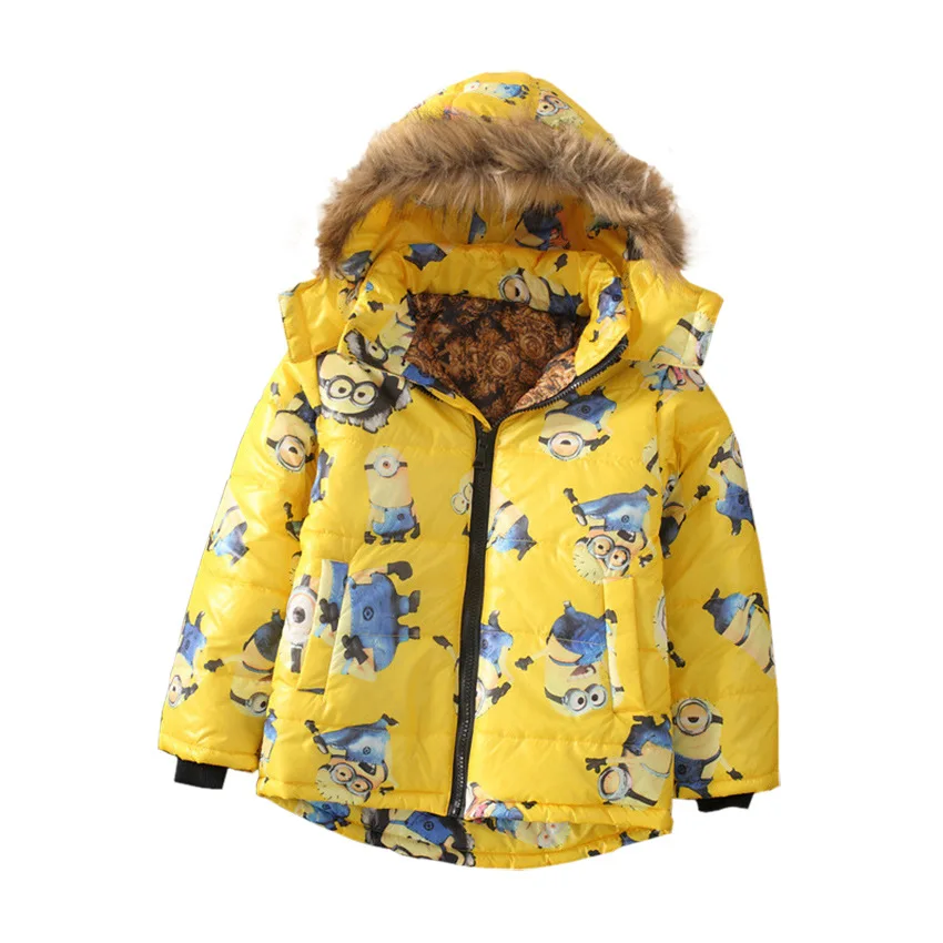Minion Jacket Kids Down Jacket For Boy Baby Minion Clothes Winter Down