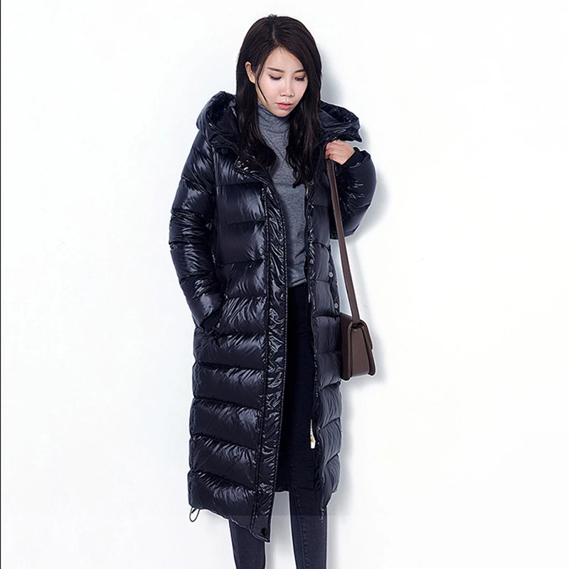 Women's down jacket 2018 Fashion New Women's down jacket Hight Quality hooded long coat female winter warm chaqueta mujer coat