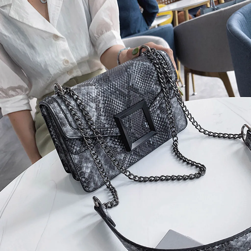 

CONEED Women Handbags Luxury Women's Bag Snake Print Shoulder Bag Vintage Crossbody Women's Shoulder Bag Shoulder Bags JUN20
