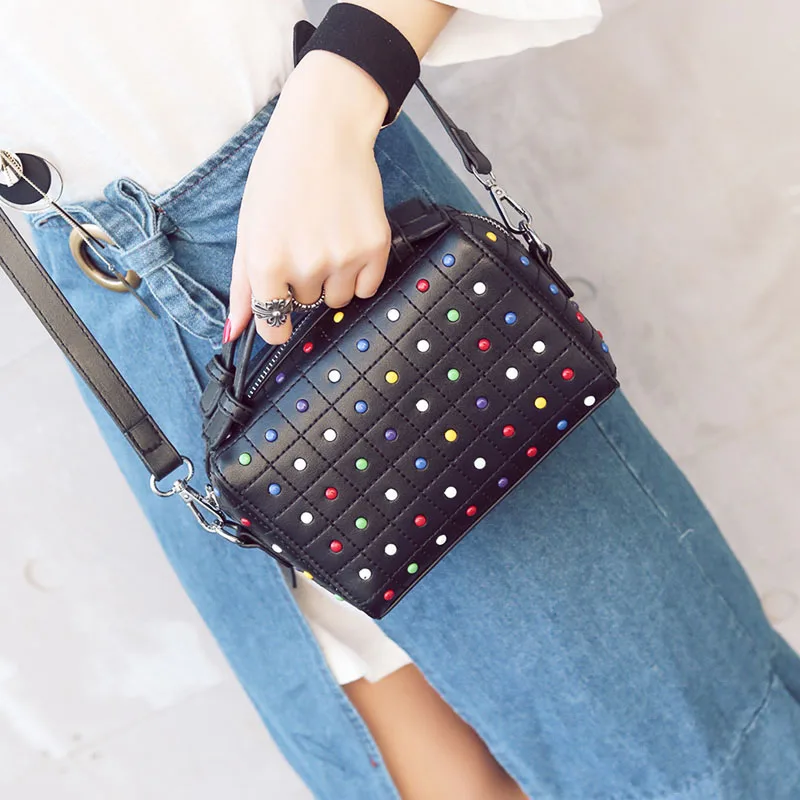 JANESPRI Crossbody Bags for Women Messenger Bags 2018 Vintage Leather Bags Women Handbags Famous Brand Rivet Small Shoulder Sac (15)