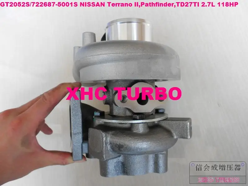 gt2052s 722687-5001 S 14411-7f411 Turbo Турбокомпрессоры для nissan terrano ii, Pathfinder, td27ti 2.7l 118hp 01-05