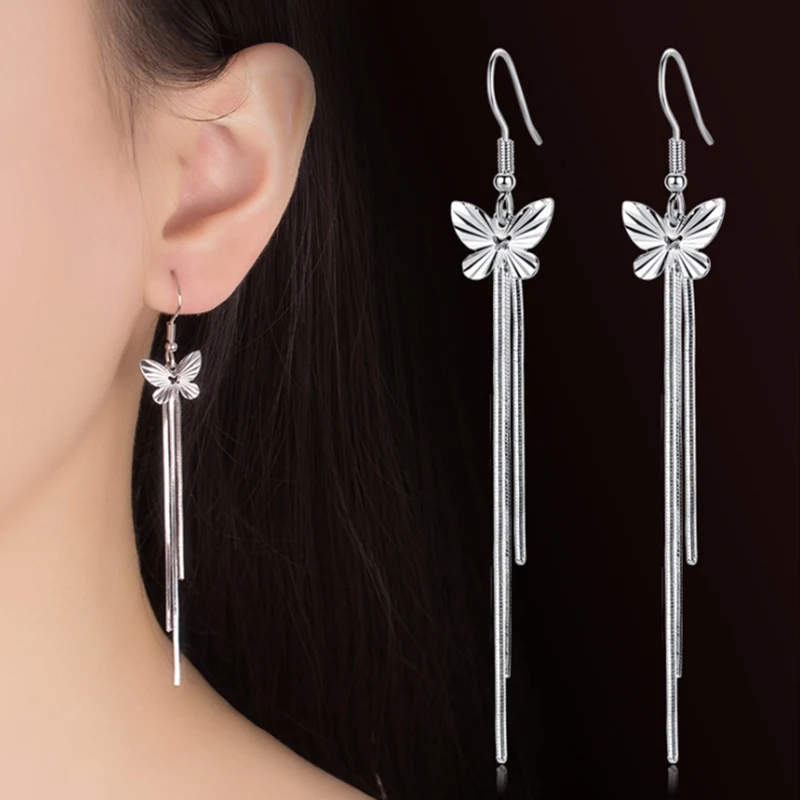 Butterfly Tassel Earrings Korean Fashion Butterfly Earrings Fashion