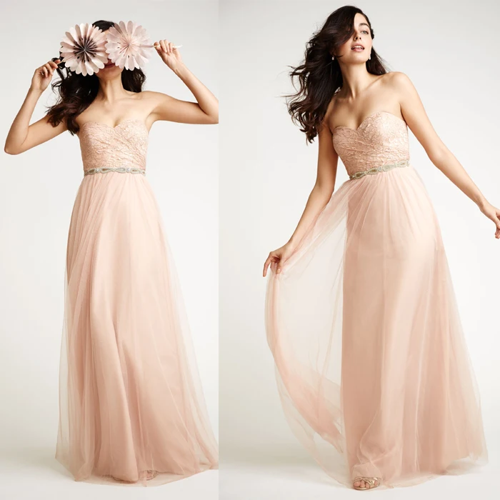 Modern Peach Color Plus Size Lace Floor Length Bridesmaid Dresses Maid of Honor Dresses with