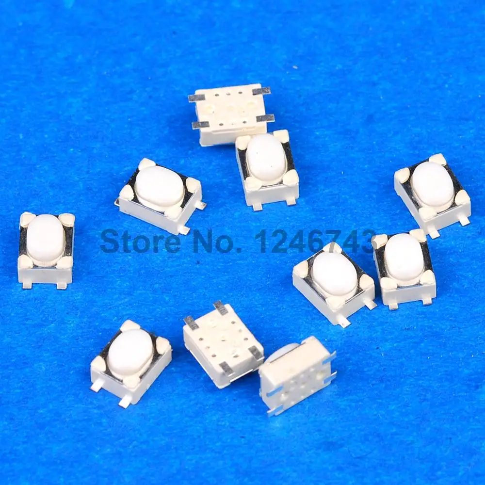

20PCS Micro Push Button 3X4X2.5 4Feet (SHORT) SMT Tact Switch Mounting For Car System/Cigarette Tool