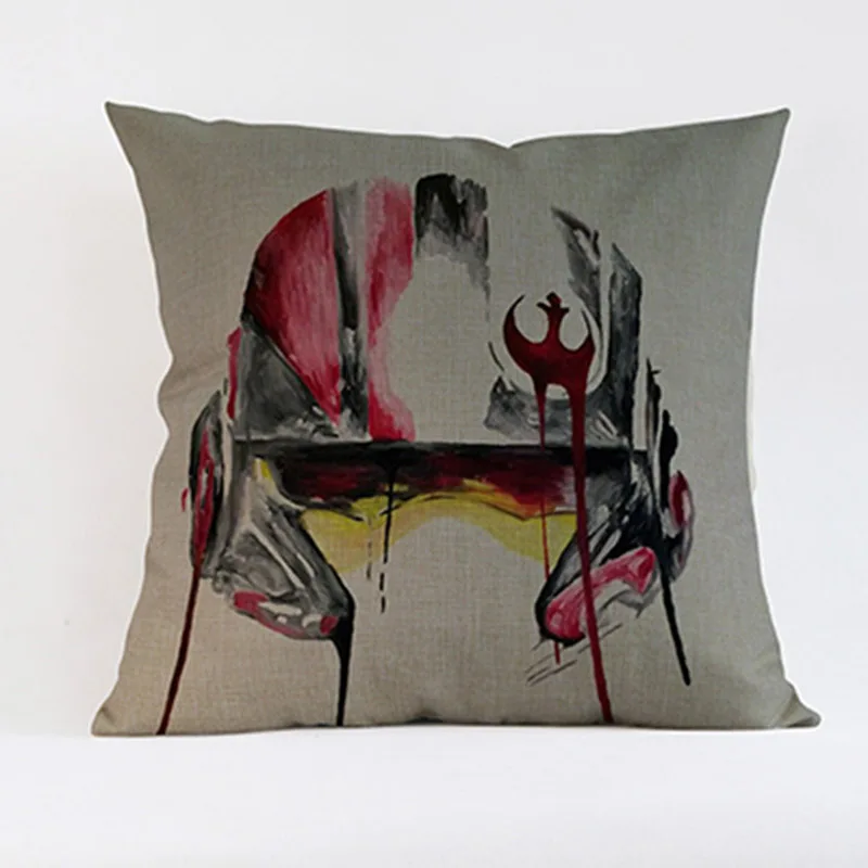 Классический Чехол на подушку в стиле Звездных войн с символами брызг-чернил мастер-Штурмовик йода Дарт Вейдер 3PO - Цвет: P