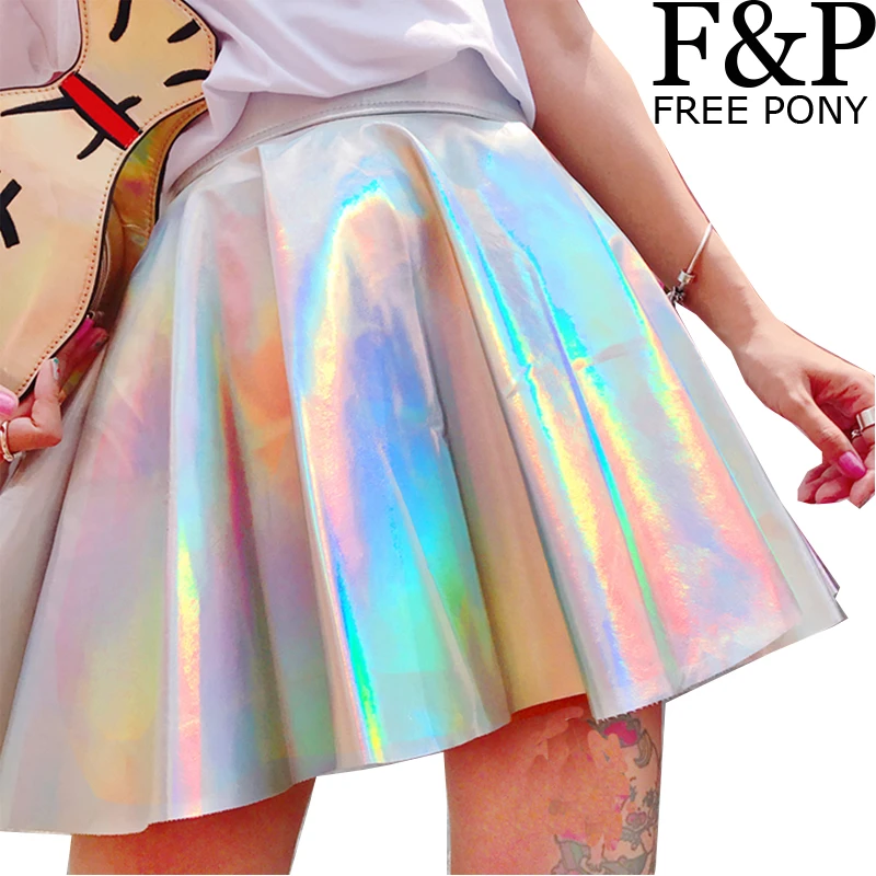 Vinyl skirt silver Clearance