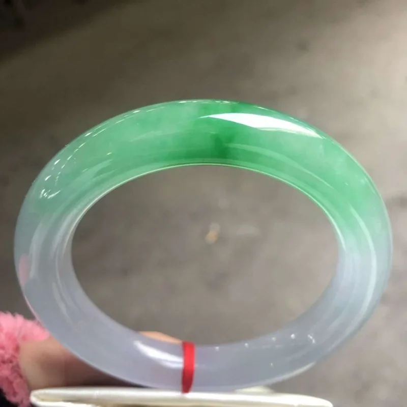 

2019 New Bracelet Femme Wholesale Myanmar Natural Jadeite Violet Bleaching Three-color Ice-penetrating Bangle Women's Bracelet