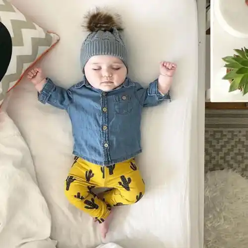yellow infant outfit