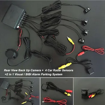 

4 Sensors Car Reverse Parking Radar System For Chevrolet City Express / Mitsubishi Delica D:3 + Car RearView Backup Camera