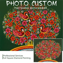 SaShiKo Цветы фото на заказ картина Полная площадь изображение горного хрусталя DIY Алмазная мозаика Алмазная вышивка распродажа